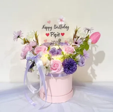 Bloom Box Akrilik Ucapan Ulang Tahun Minahasa